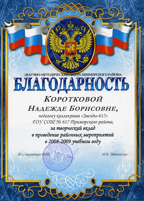 2008-2009 Короткова Н.Б. (звезды)